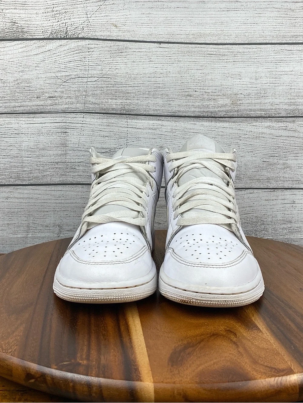 Nike Air Jordan 1 Mid Triple White Men’s Shoes 554724-136 Sneaker Size 8